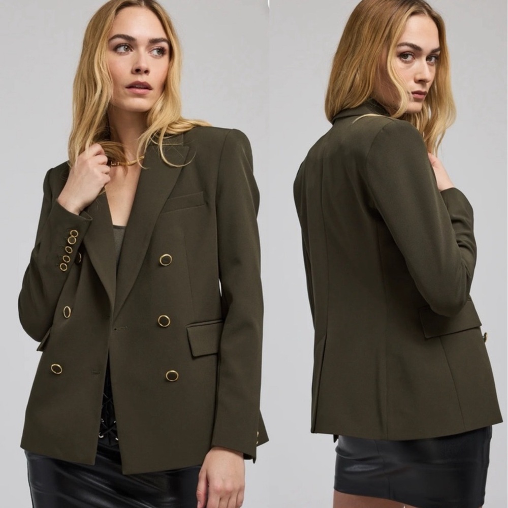 Generation Love Olive Double-Breasted Blazer